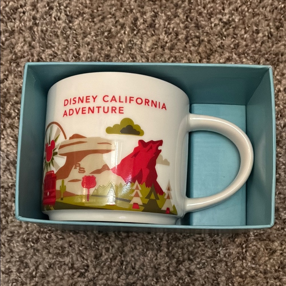 Disney Dining Mug White and Red Ceramic